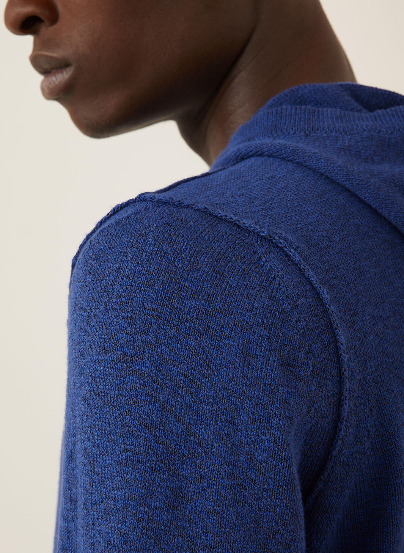 STONE ISLAND Strick-Hoodie: BLAU