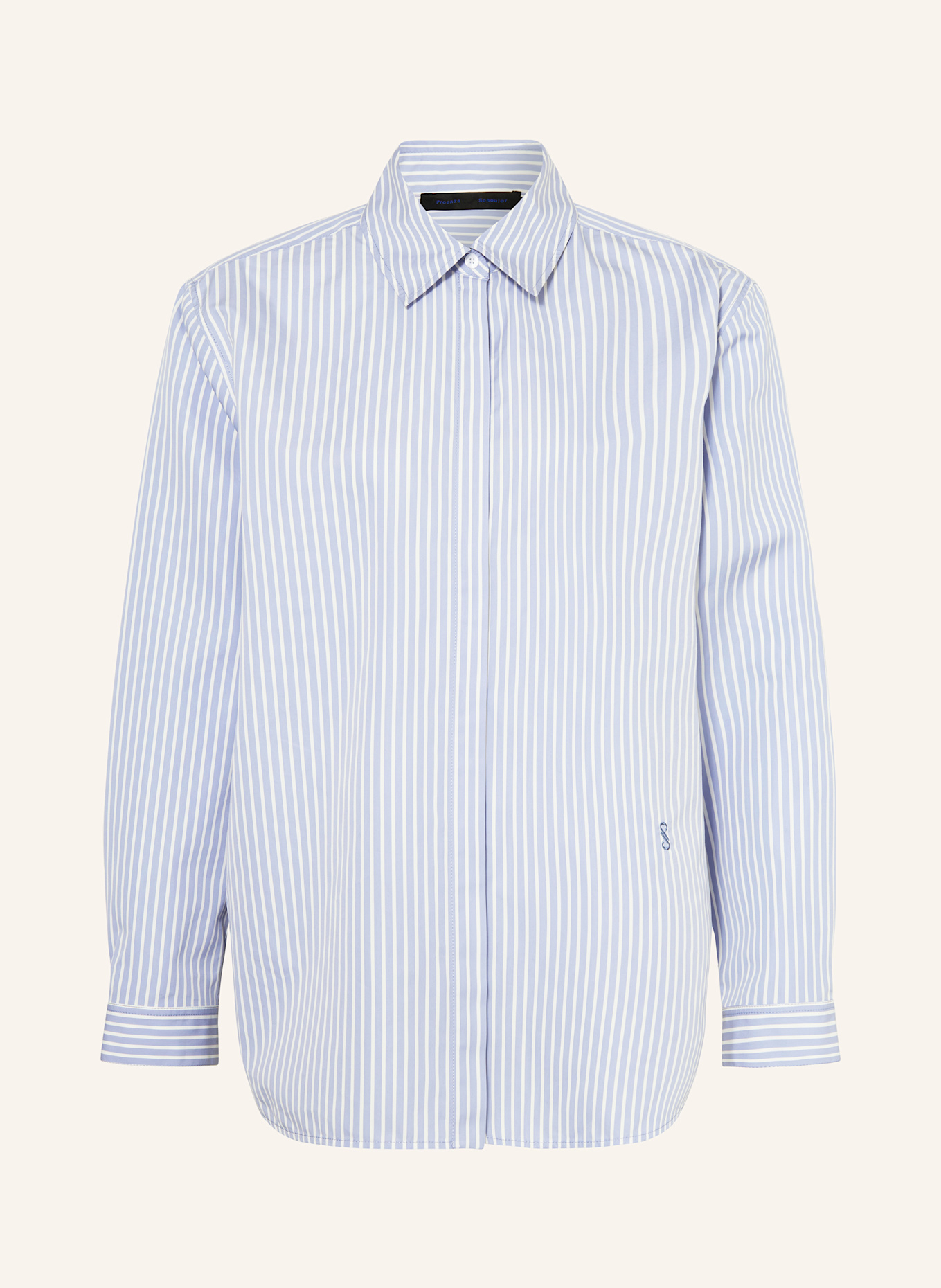 Proenza Schouler Hemdbluse: HELLBLAU / WEISS