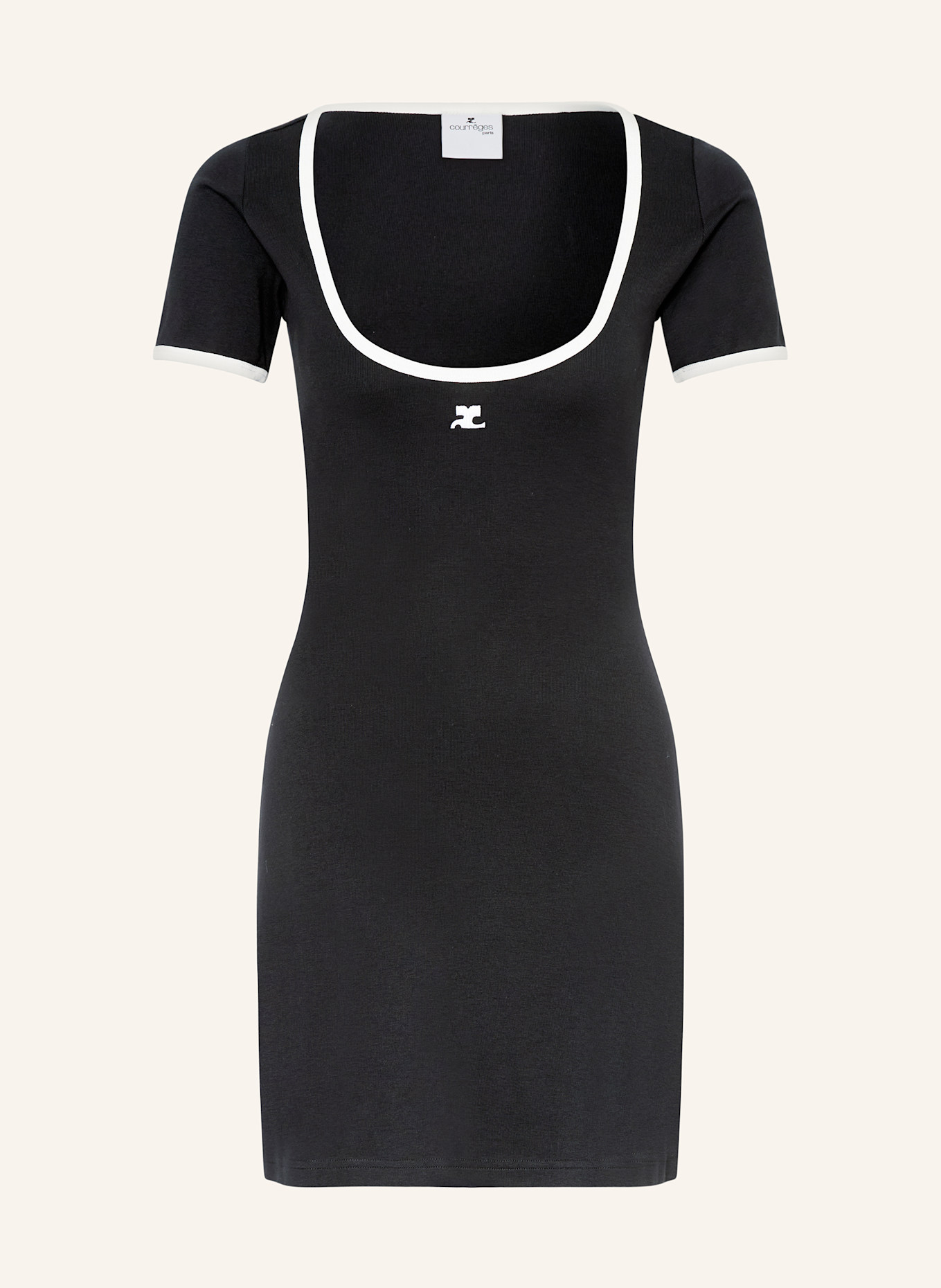 Courrèges Kleid: SCHWARZ / WEISS
