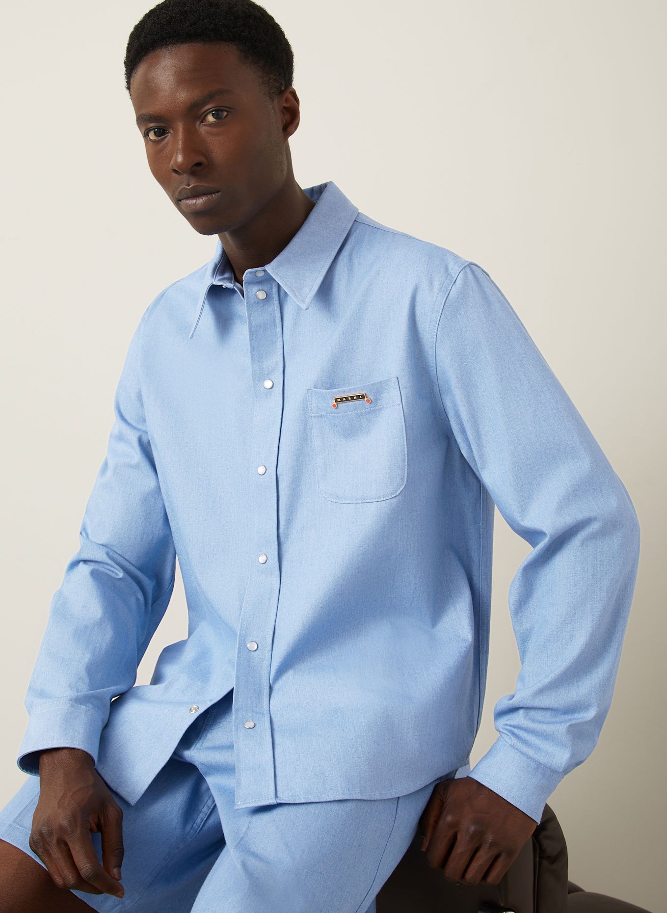 MARNI Shirt comfort fit: LIGHT BLUE