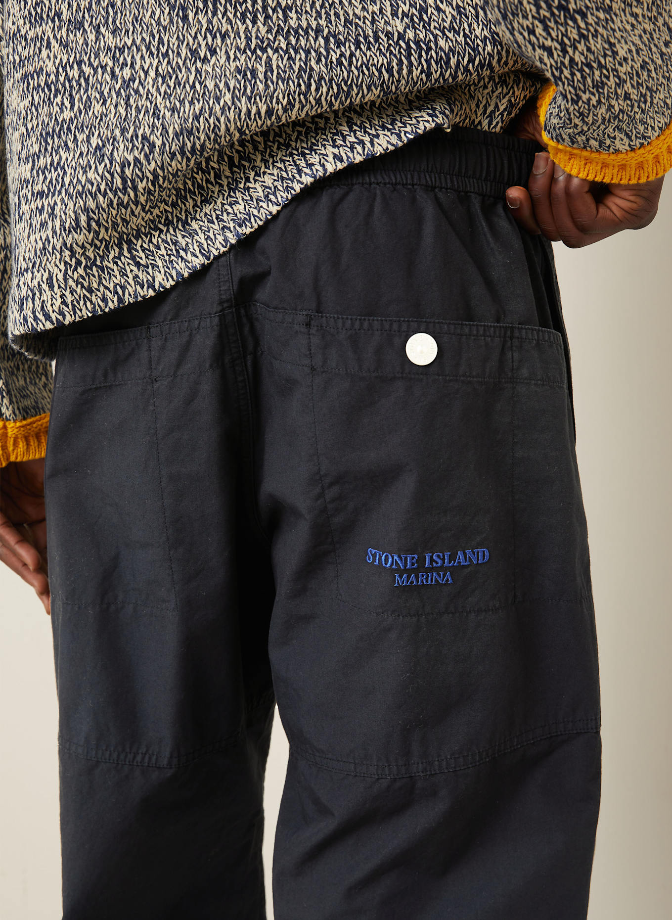 STONE ISLAND MARINA trousers in jogger style Regular fit: DARK BLUE