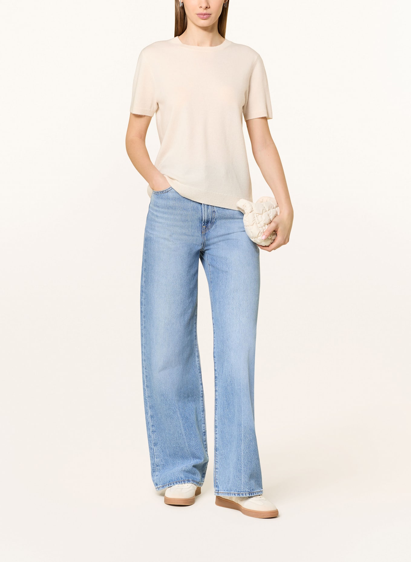 darling harbour Knit shirt in cashmere: ECRU