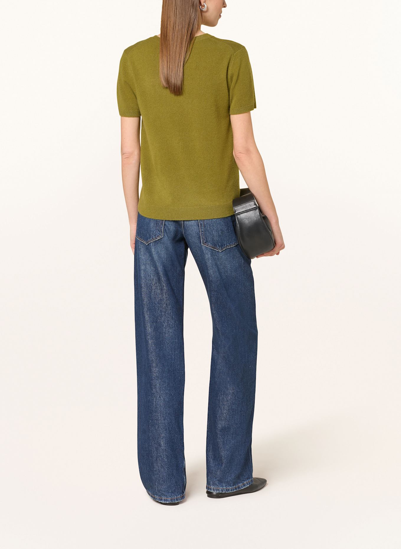 darling harbour Strickshirt aus Cashmere: lodengrün