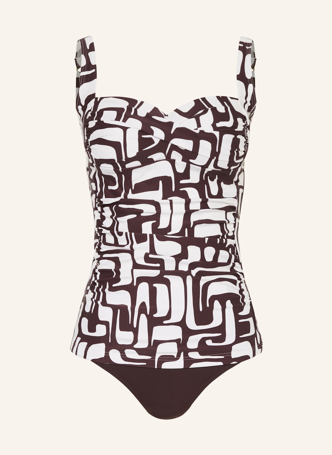 CYELL Tankini-Top ETERNAL: ECRU/ DUNKELROT