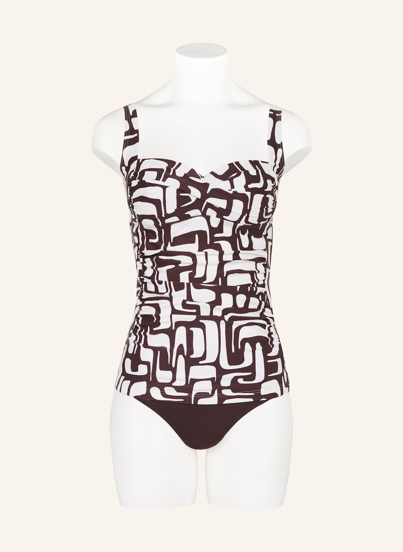 CYELL Tankini-Top ETERNAL: ECRU/ DUNKELROT