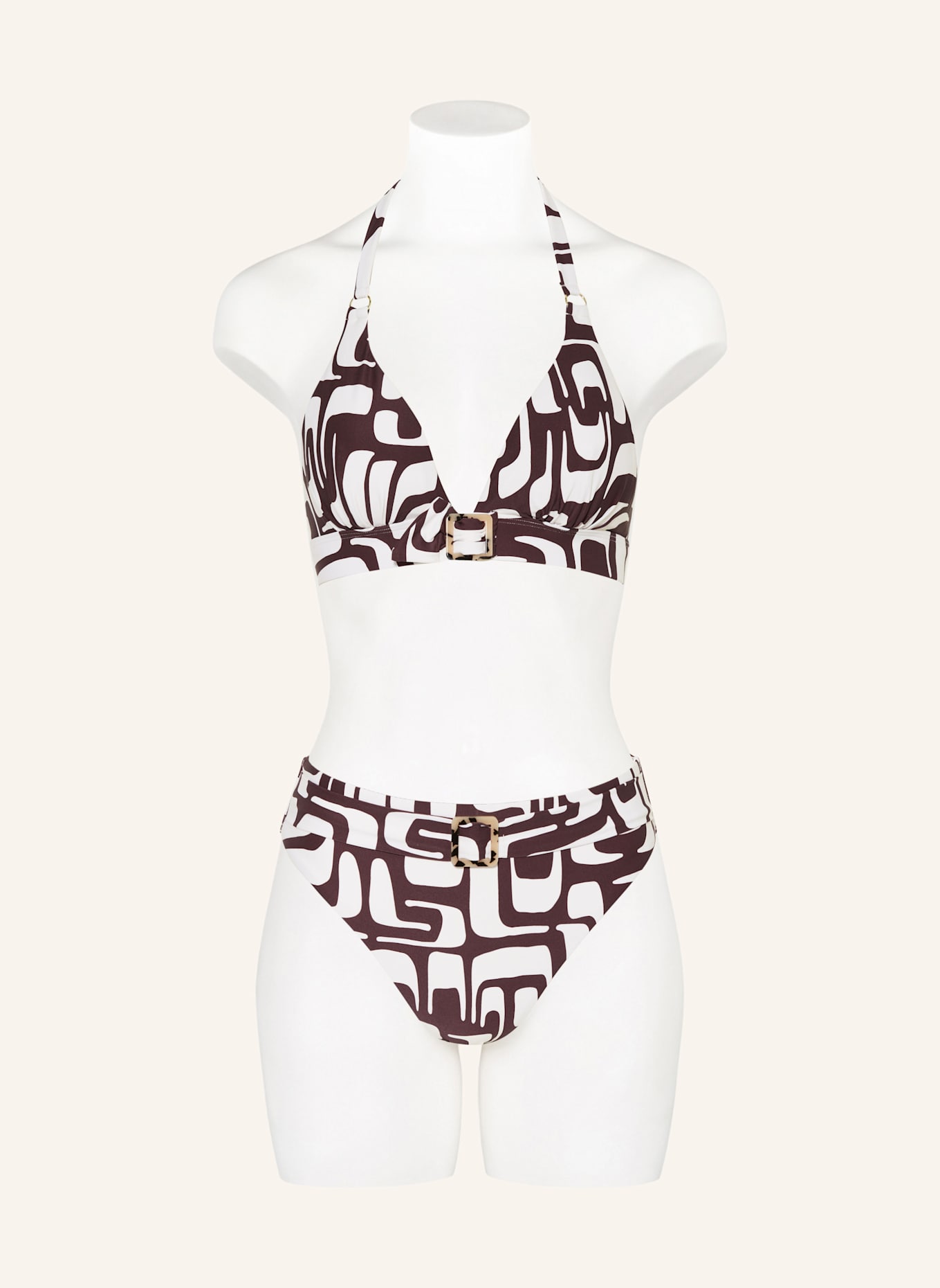 CYELL Neckholder-Bikini-Top ETERNAL: WEISS/ DUNKELBRAUN