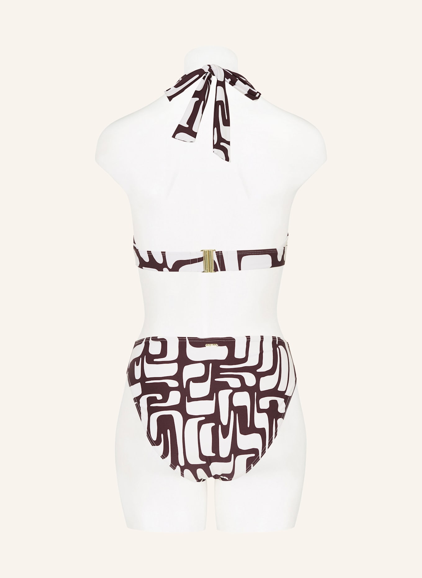 CYELL Neckholder-Bikini-Top ETERNAL: WEISS/ DUNKELBRAUN
