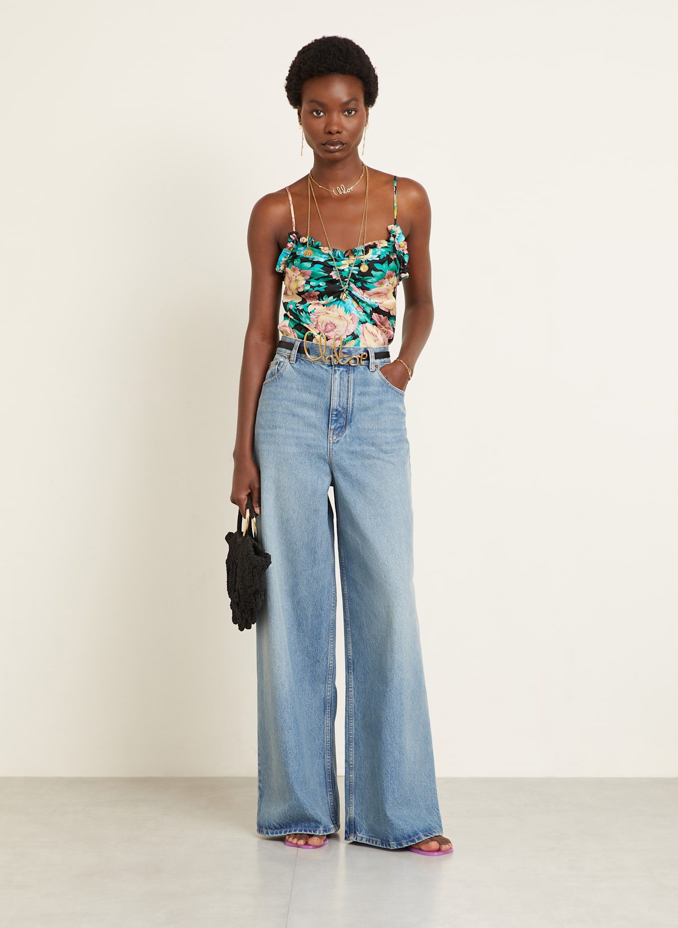 Chloé Flared Jeans: 44N ICED BLUE