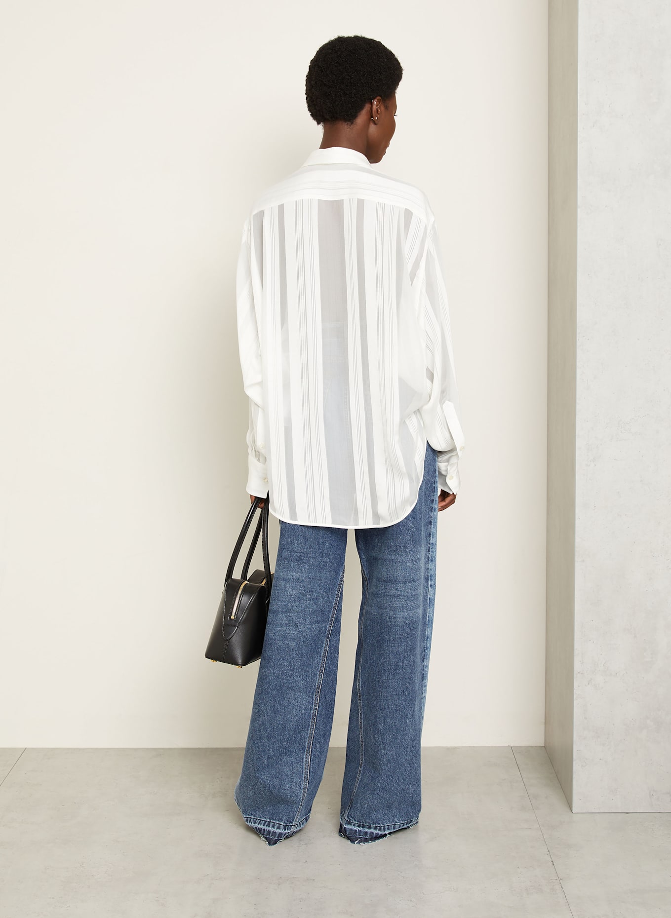STELLA McCARTNEY Wide Leg Jeans: 4545 TWO TONAL DENIM WASH