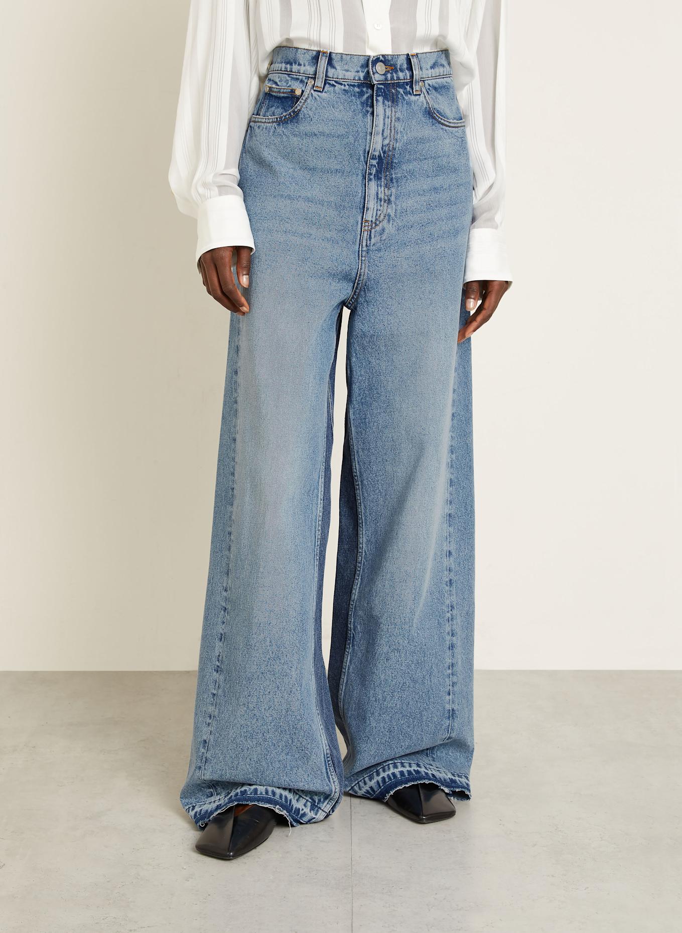 STELLA McCARTNEY Wide Leg Jeans: 4545 TWO TONAL DENIM WASH