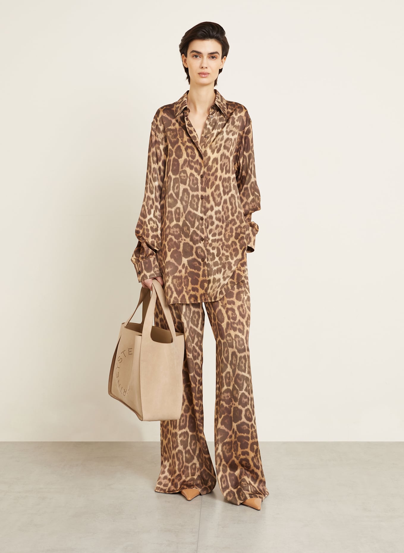 STELLA McCARTNEY Sac hobo avec pochette: MARRON CLAIR