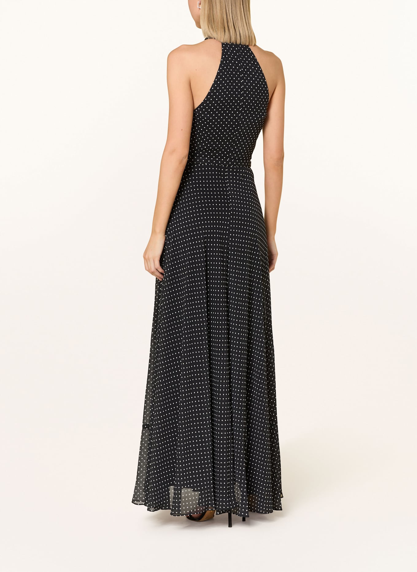 LAUREN RALPH LAUREN Abendkleid: SCHWARZ / ECRU