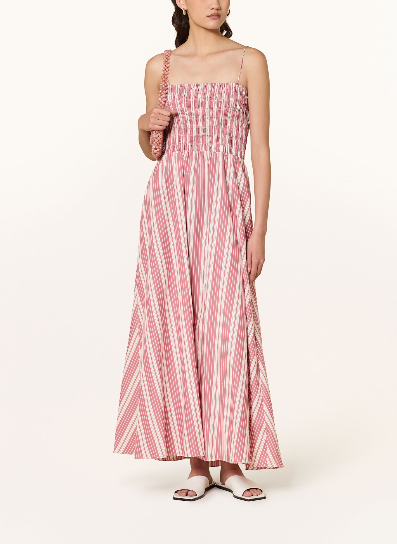 FAITHFULL THE BRAND Kleid LIDA: HELLROT / WEISS