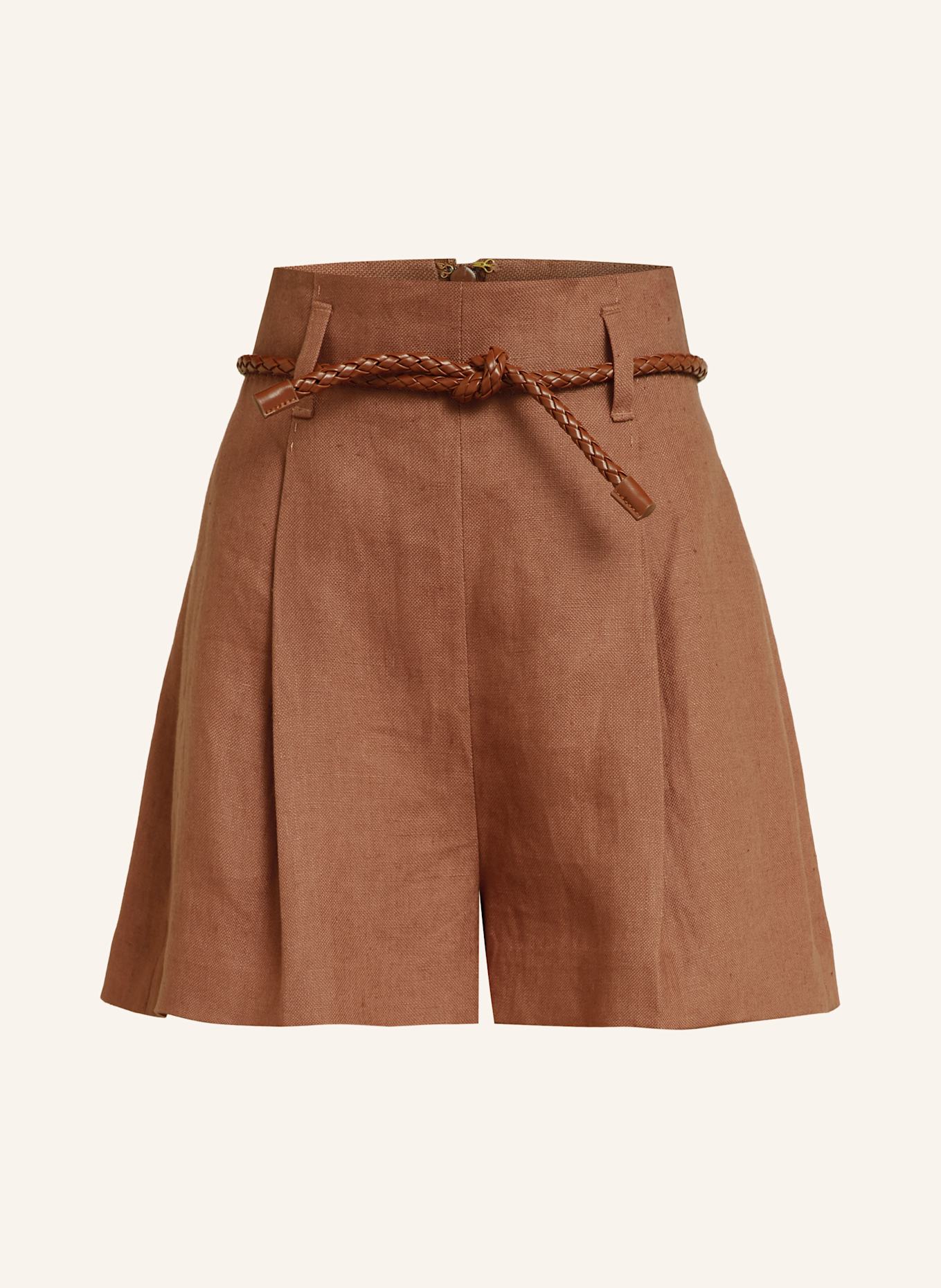 ZIMMERMANN Linen shorts ILLUMINATE in brown