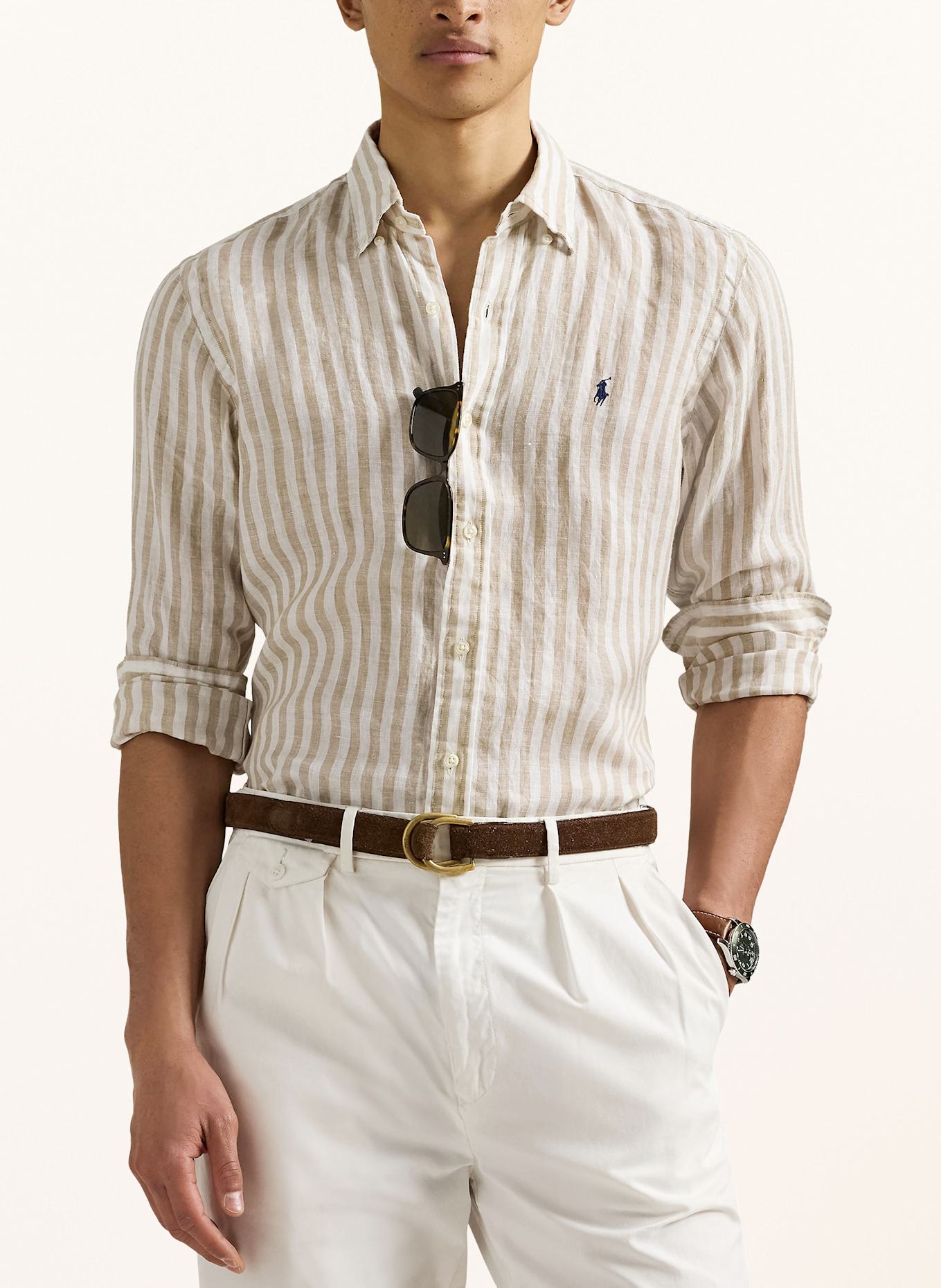 ★★POLO RALPH LAUREN★★ Custom fit linen shirt beige MNPOW Polo Ralph Lauren Beige shirt in linen Custom-Fit | TheDoubleF
