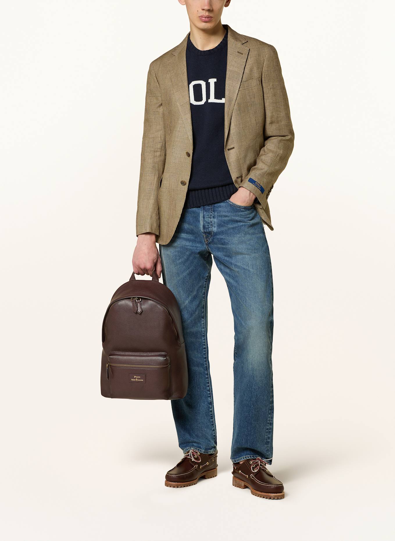 POLO RALPH LAUREN Plecak: CIEMNOBRĄZOWY