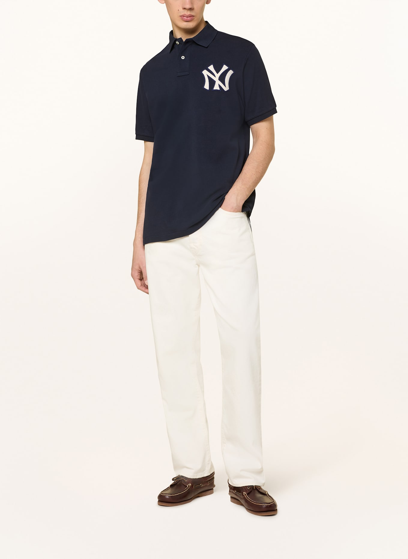 POLO RALPH LAUREN Koszulka polo z piki YANKEES: GRANATOWY