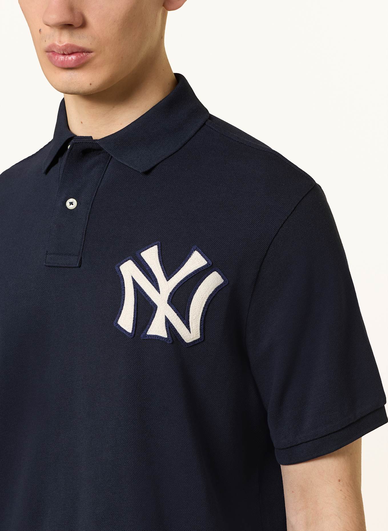 POLO RALPH LAUREN Koszulka polo z piki YANKEES: GRANATOWY