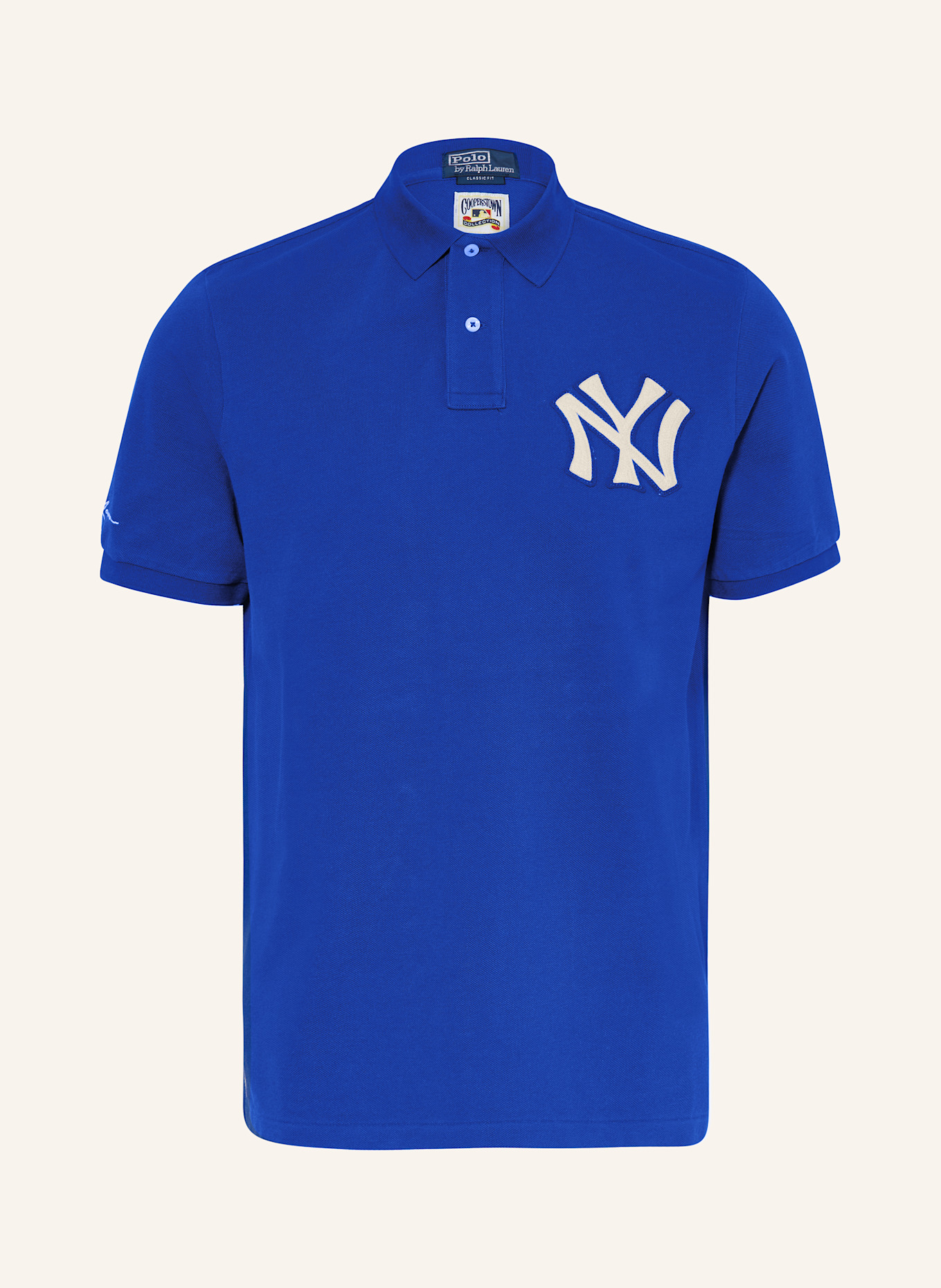 POLO RALPH LAUREN Piqué-Poloshirt YANKEES: BLAU
