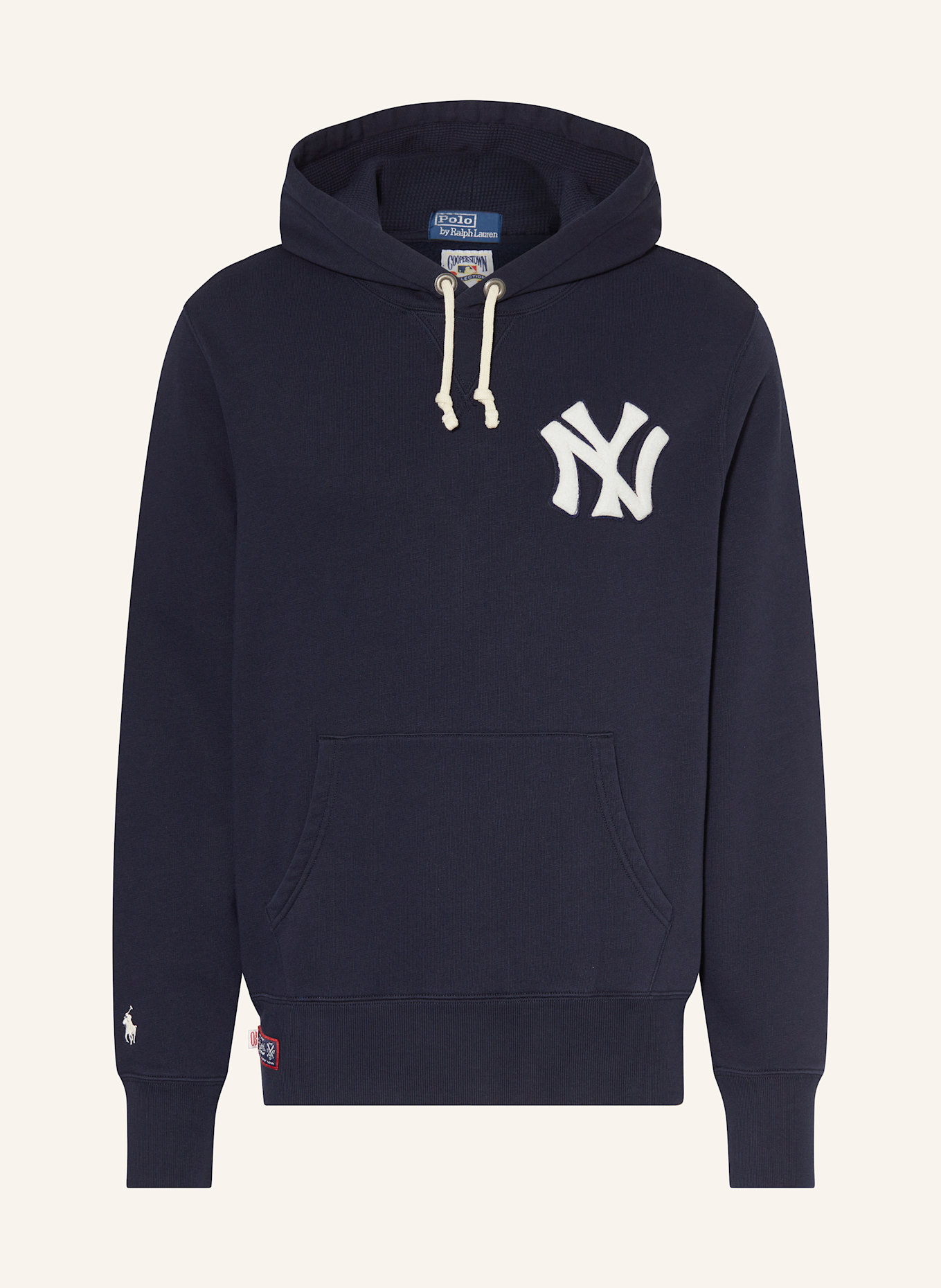 POLO RALPH LAUREN Mikina s kapucí YANKEES: TMAVĚ MODRÁ