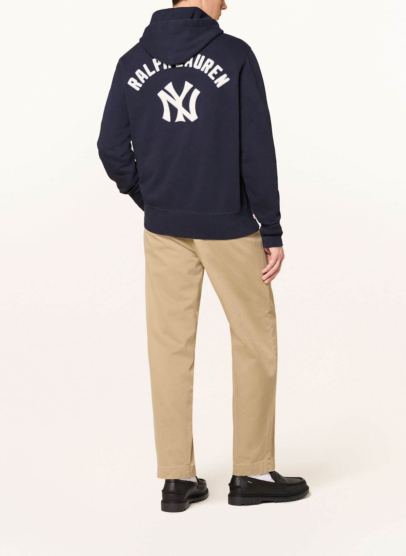 POLO RALPH LAUREN Mikina s kapucí YANKEES: TMAVĚ MODRÁ