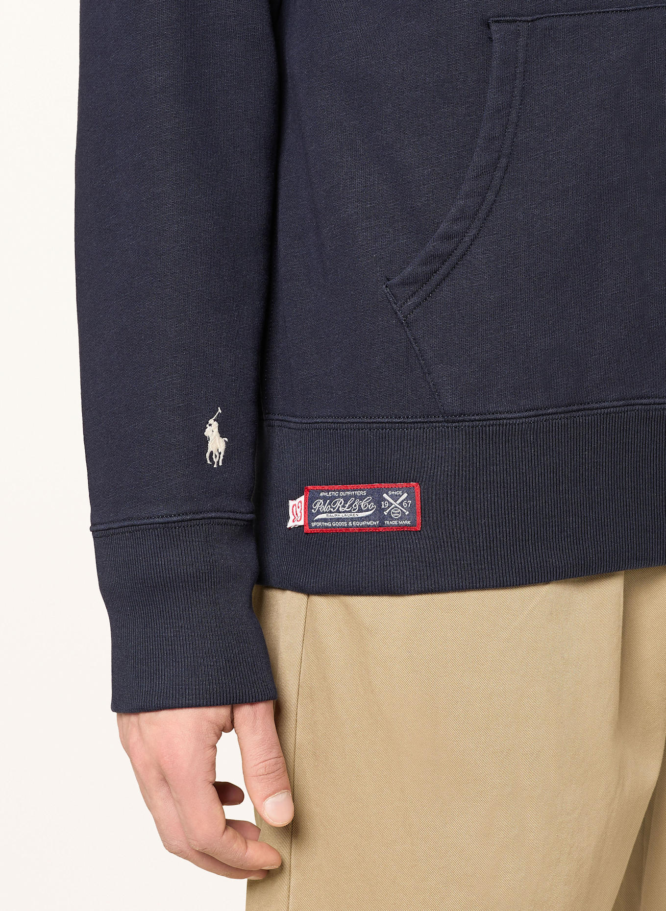 POLO RALPH LAUREN Mikina s kapucí YANKEES: TMAVĚ MODRÁ