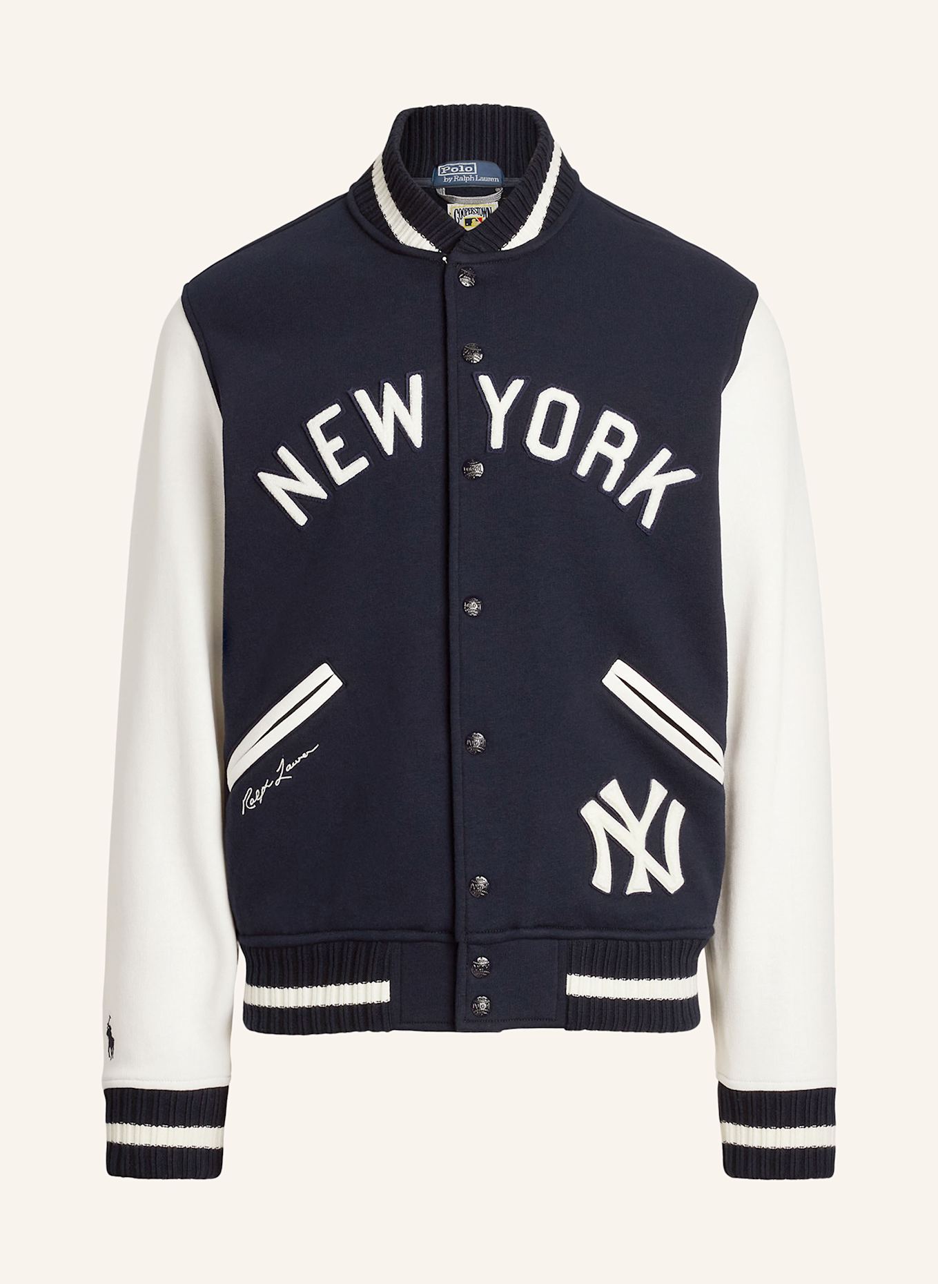 POLO RALPH LAUREN College-Jacke YANKEES: DUNKELBLAU / ECRU