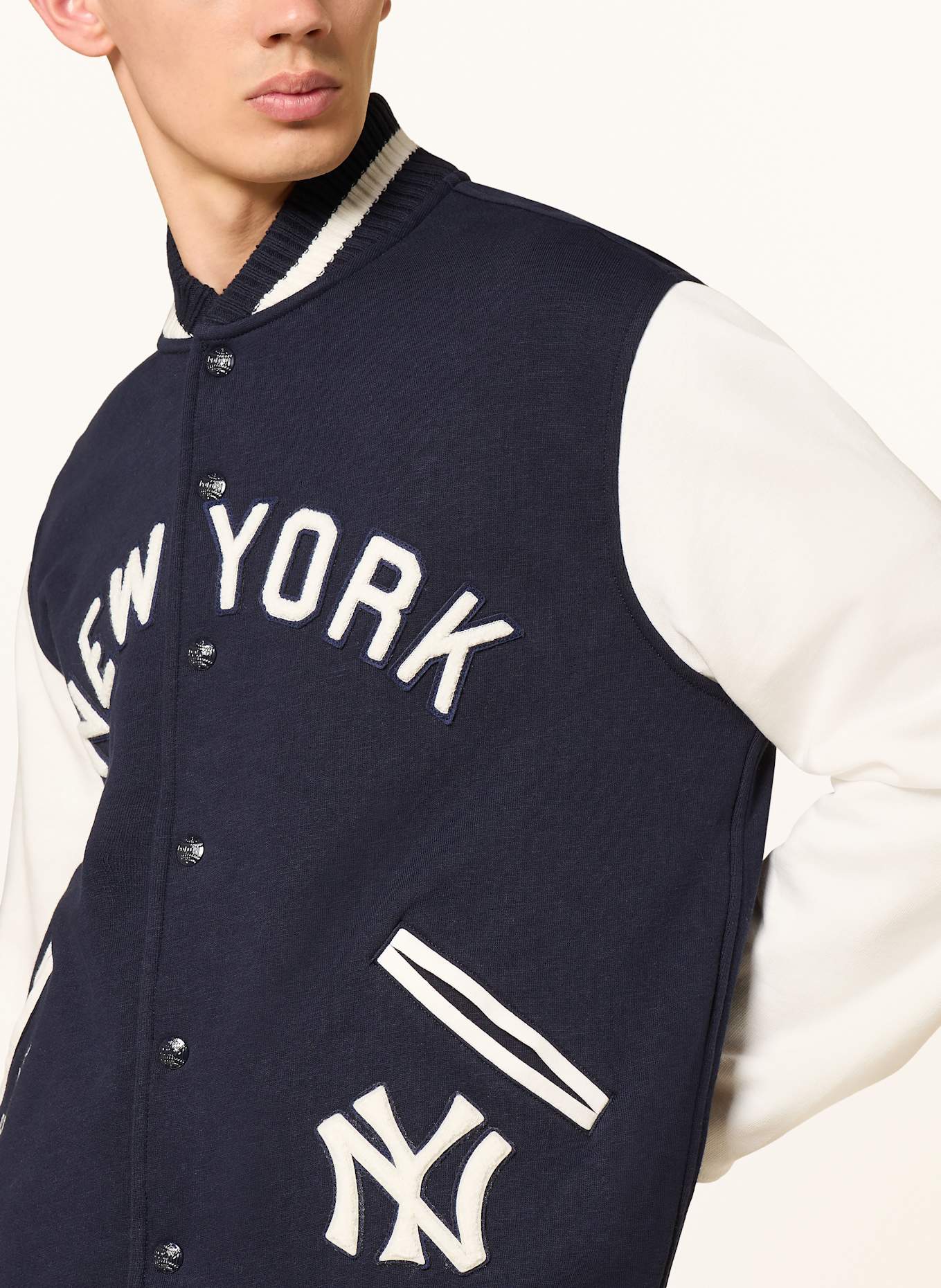 POLO RALPH LAUREN College-Jacke YANKEES: DUNKELBLAU / ECRU