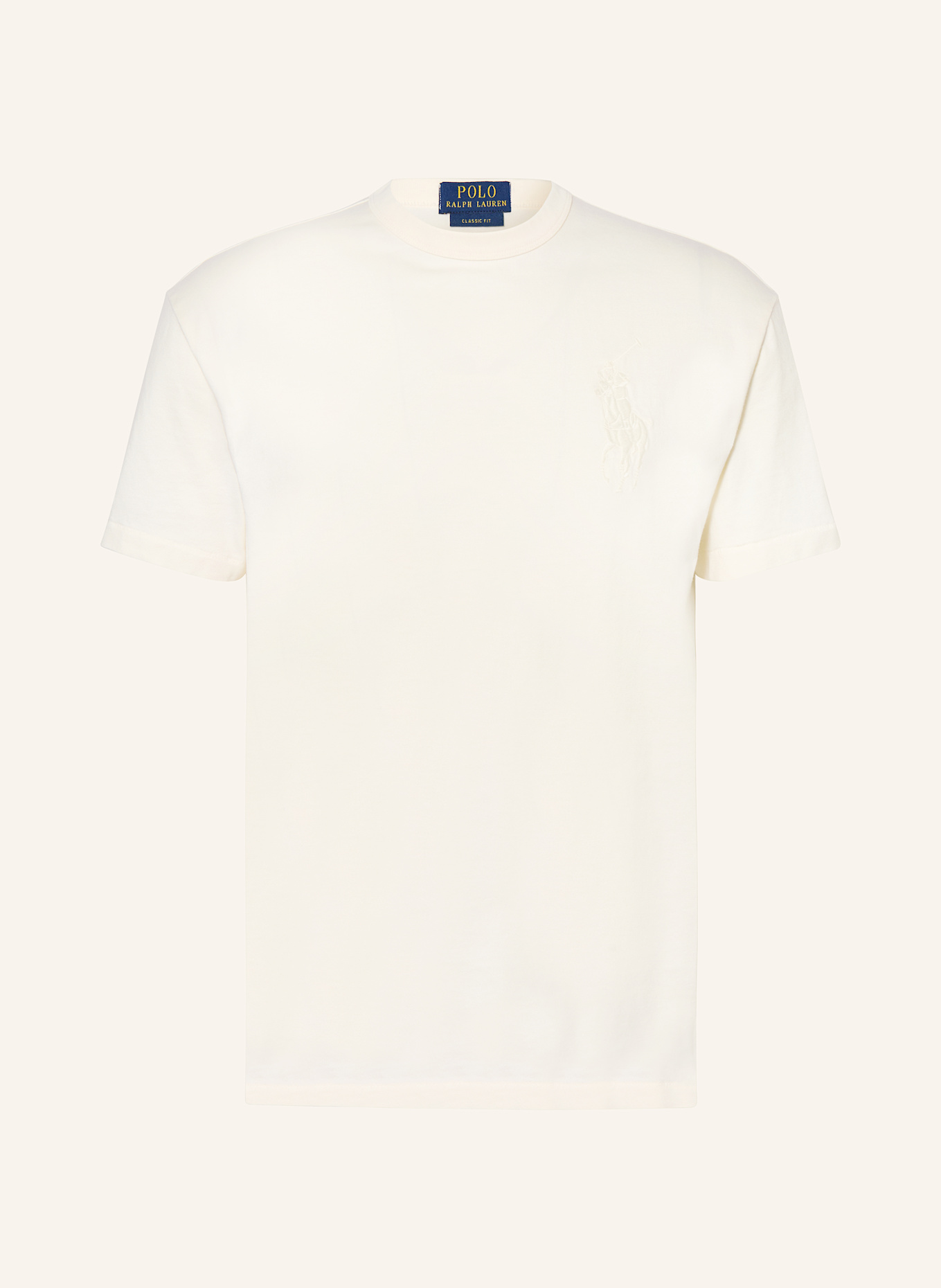 lobster-embroidery Kids polo dress Blue T-shirt: CREAM