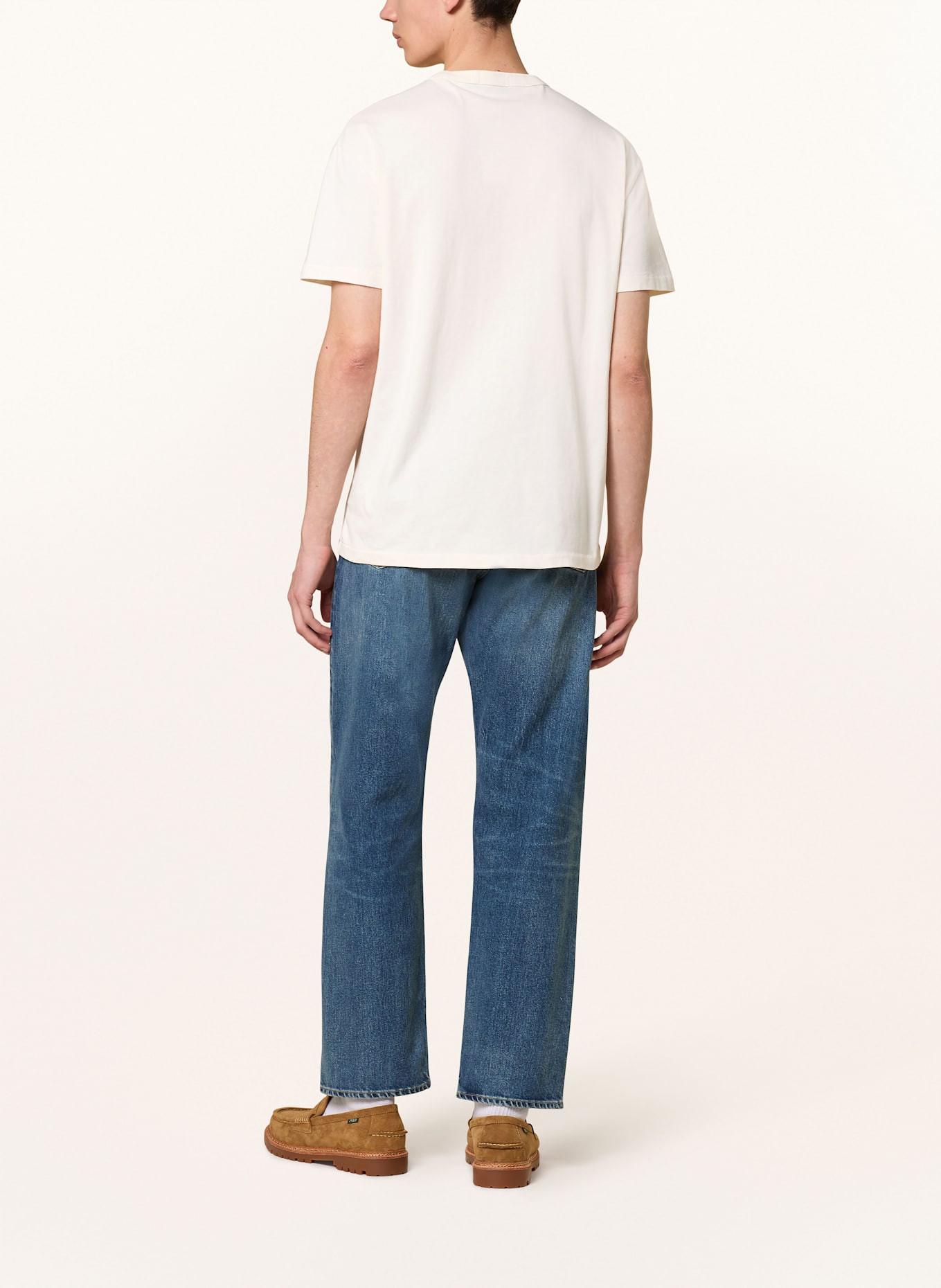 lobster-embroidery Kids polo dress Blue T-shirt: CREAM