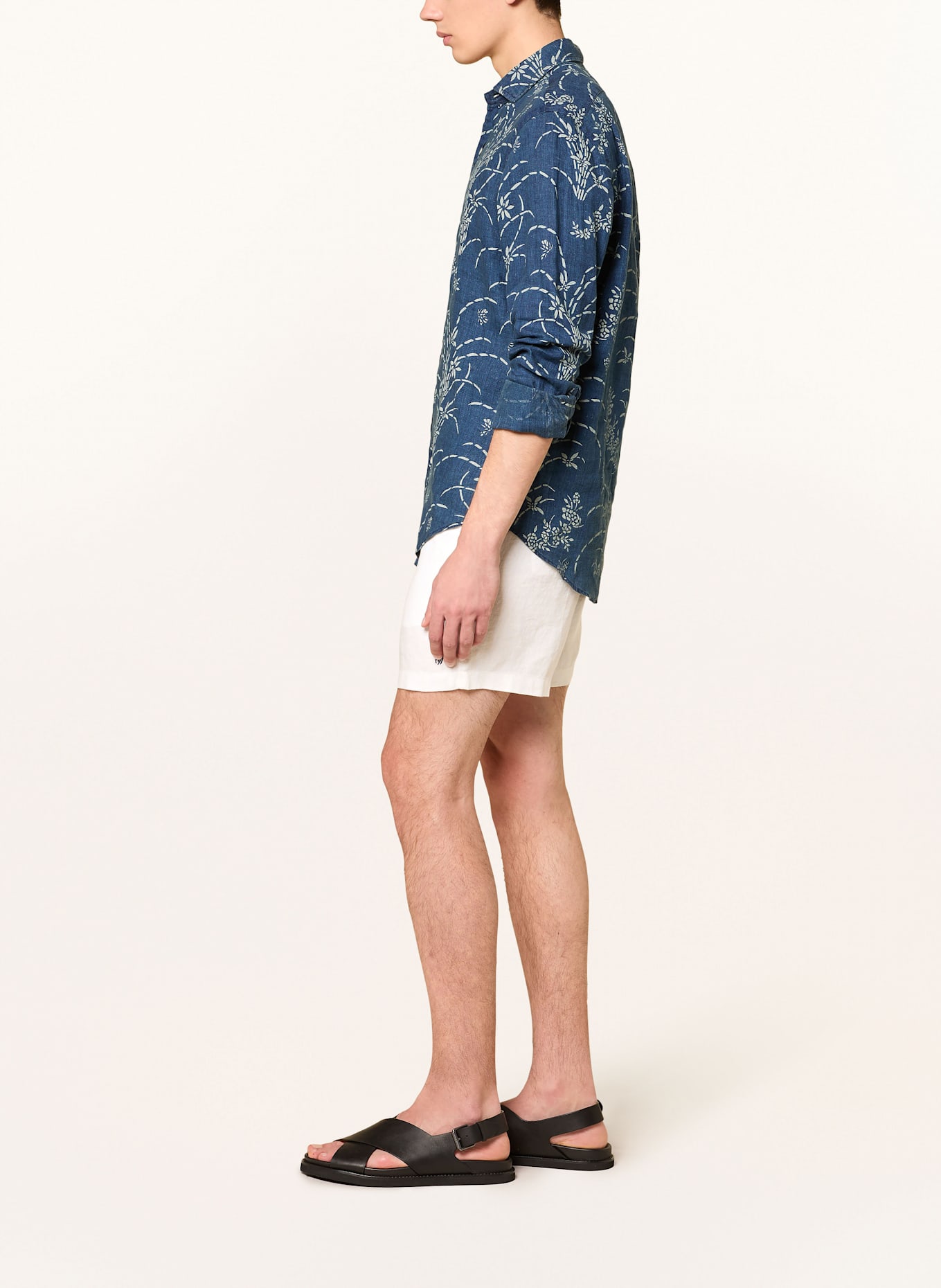 POLO RALPH LAUREN Leinenshorts Classic Fit: WEISS