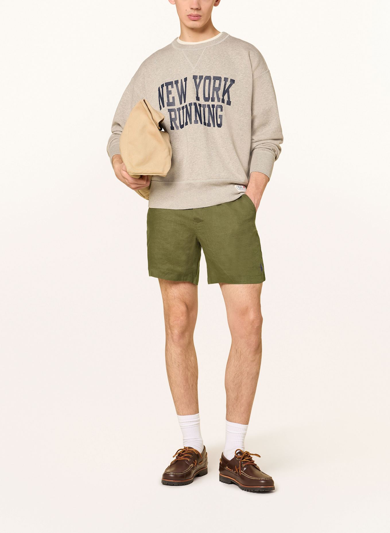 POLO RALPH LAUREN Leinenshorts Classic Fit: KHAKI