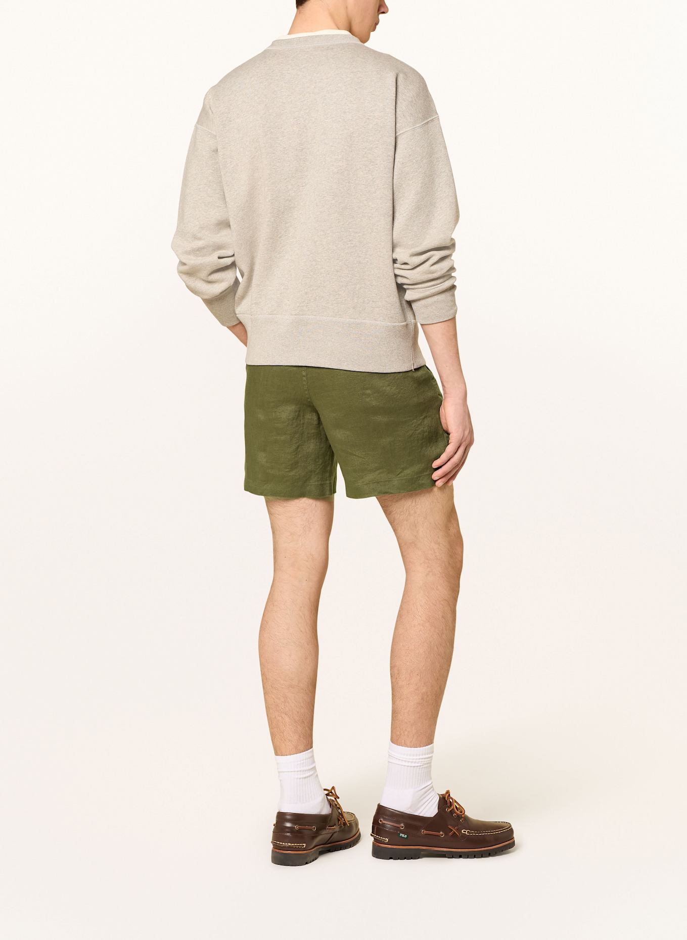 POLO RALPH LAUREN Leinenshorts Classic Fit: KHAKI