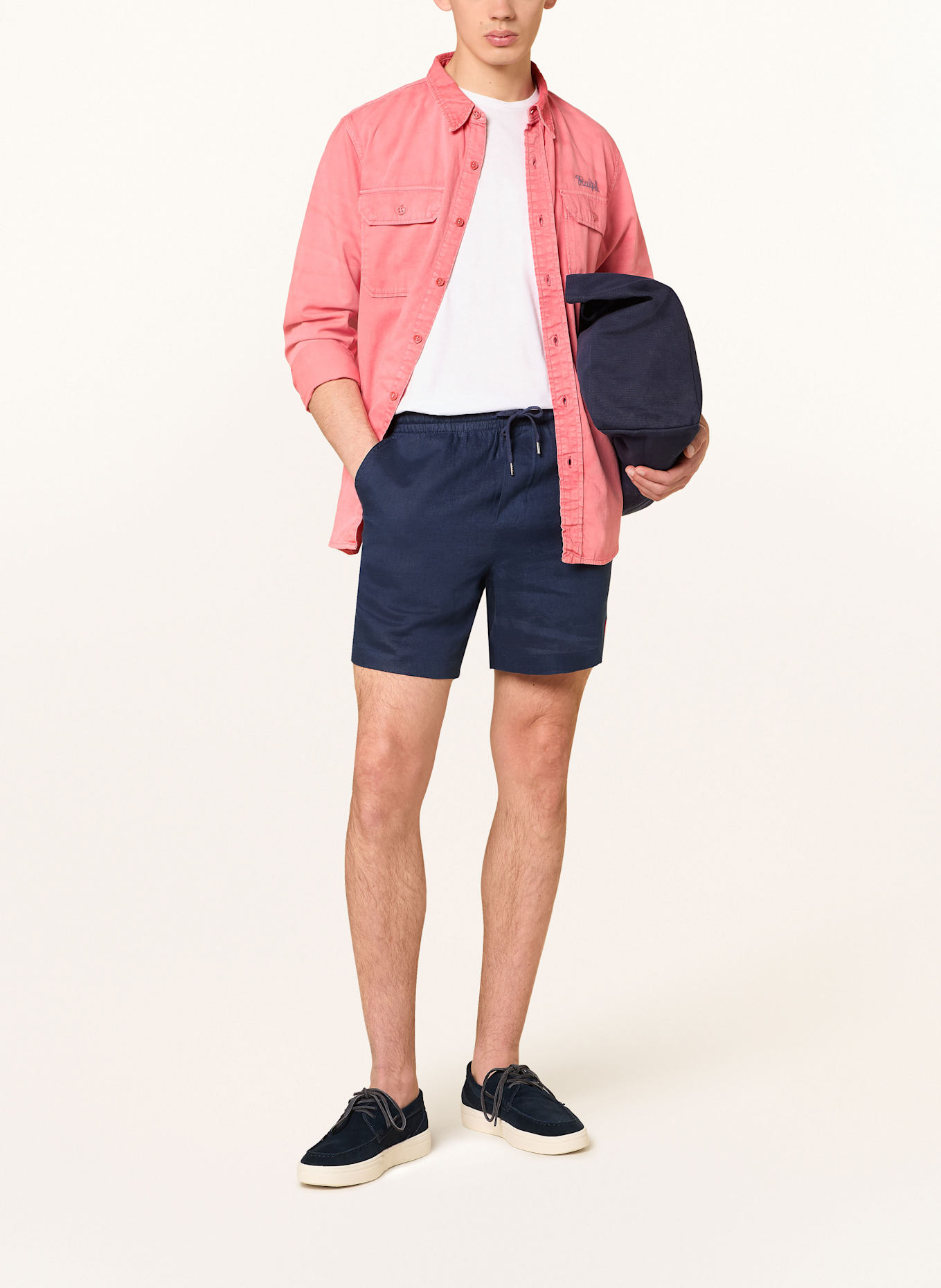 POLO RALPH LAUREN Leinenshorts Classic Fit: DUNKELBLAU