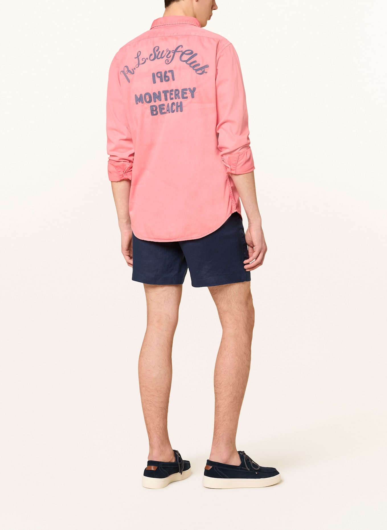POLO RALPH LAUREN Leinenshorts Classic Fit: DUNKELBLAU