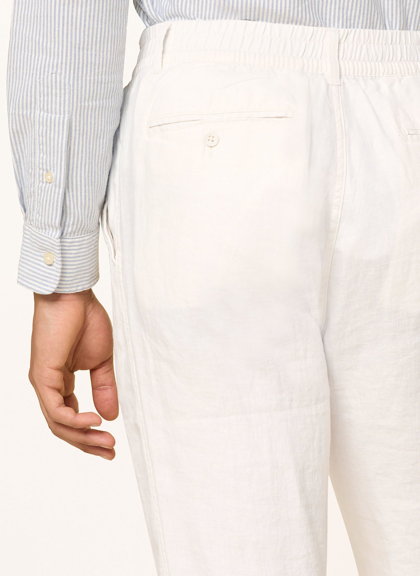 POLO RALPH LAUREN Leinenhose im Jogging-Stil Slim Tapered Fit: WEISS