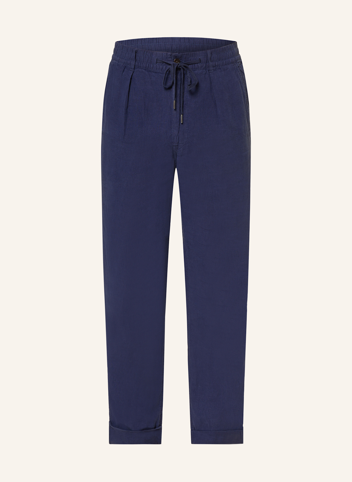 POLO RALPH LAUREN Leinenhose im Jogging-Stil Slim Tapered Fit: DUNKELBLAU