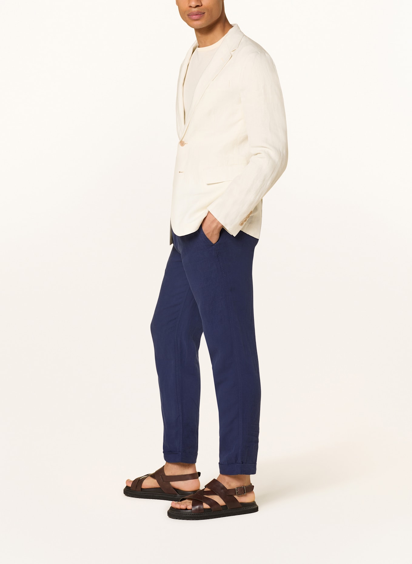 POLO RALPH LAUREN Leinenhose im Jogging-Stil Slim Tapered Fit: DUNKELBLAU
