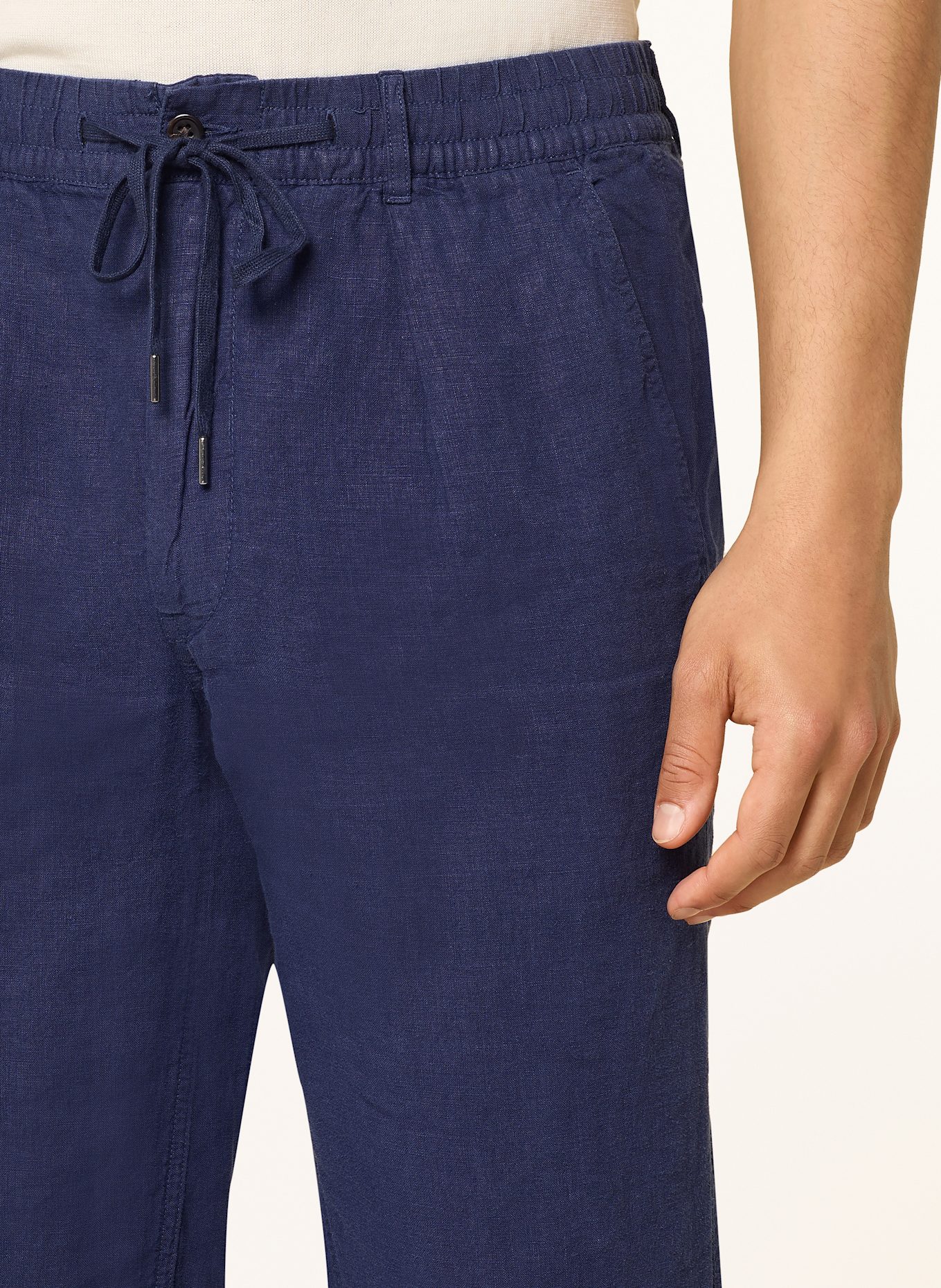 POLO RALPH LAUREN Leinenhose im Jogging-Stil Slim Tapered Fit: DUNKELBLAU