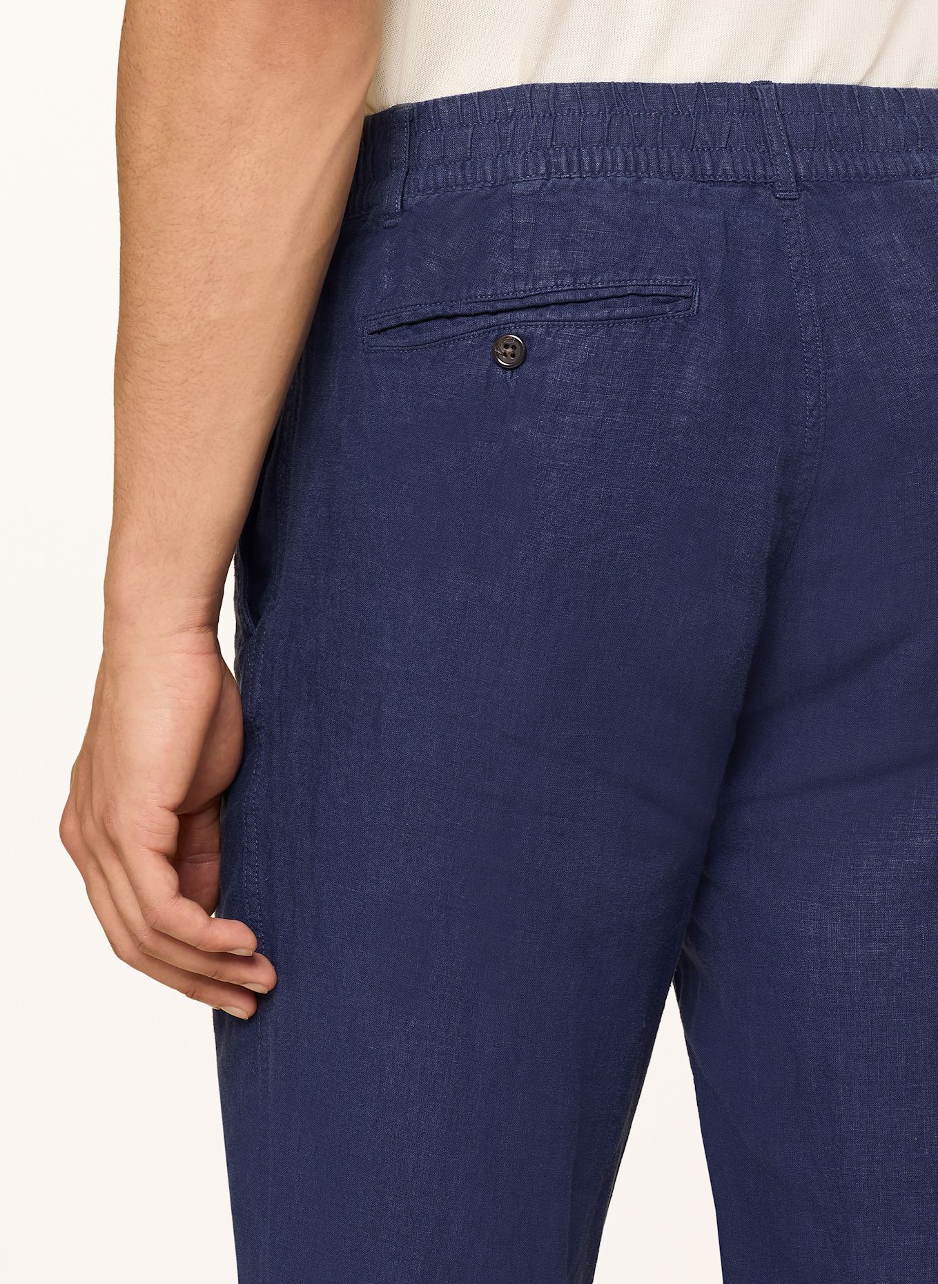POLO RALPH LAUREN Leinenhose im Jogging-Stil Slim Tapered Fit: DUNKELBLAU