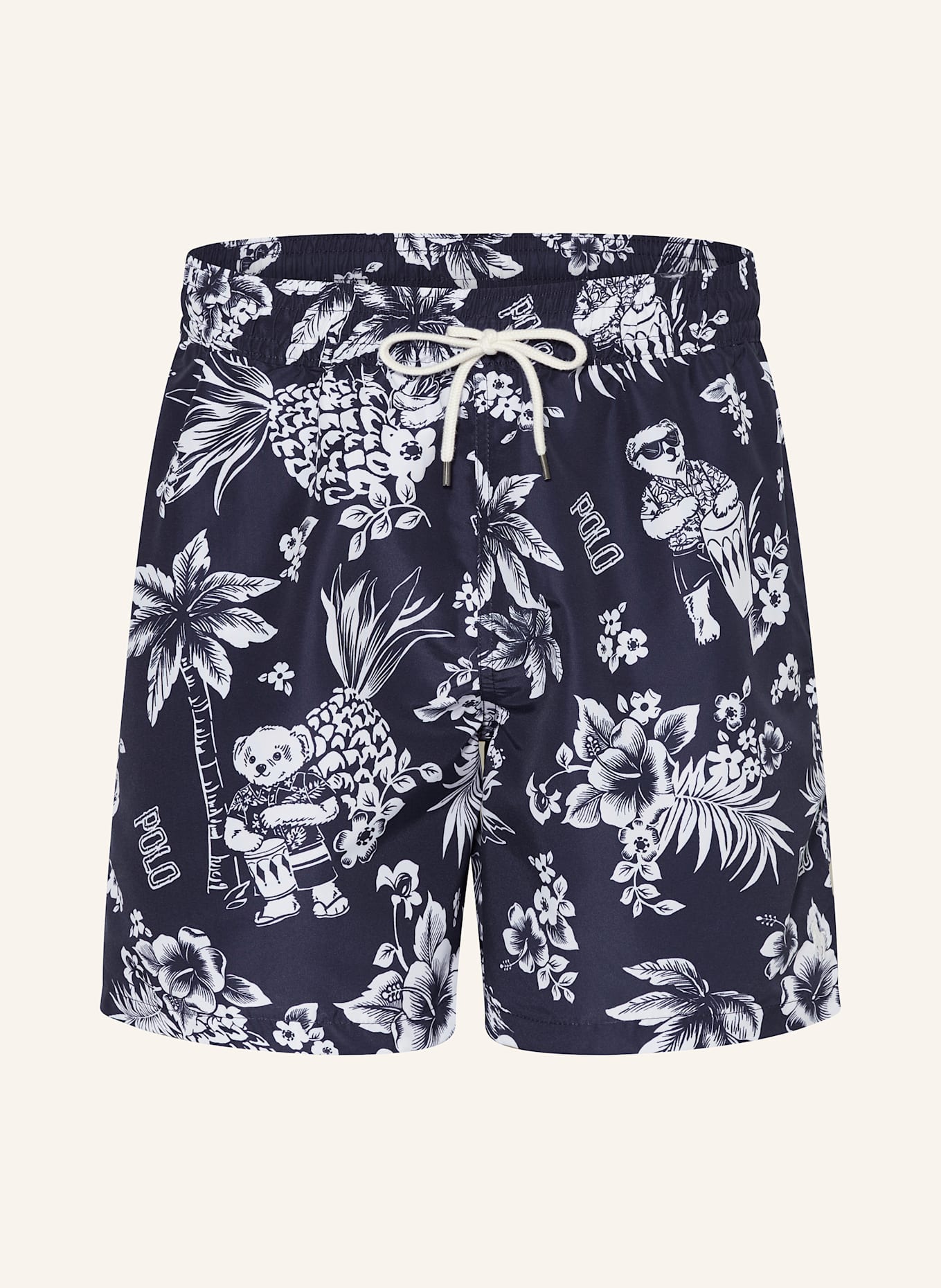 POLO RALPH LAUREN Badeshorts: DUNKELBLAU / WEISS