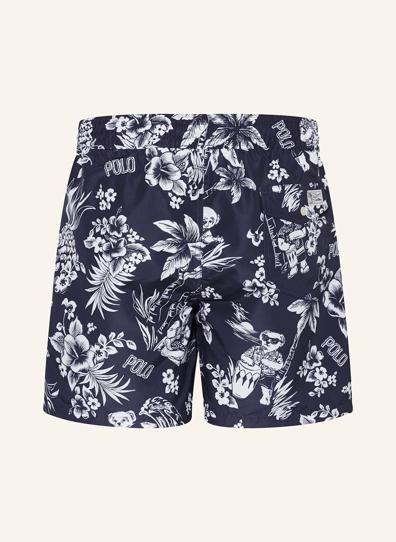 POLO RALPH LAUREN Badeshorts: DUNKELBLAU / WEISS