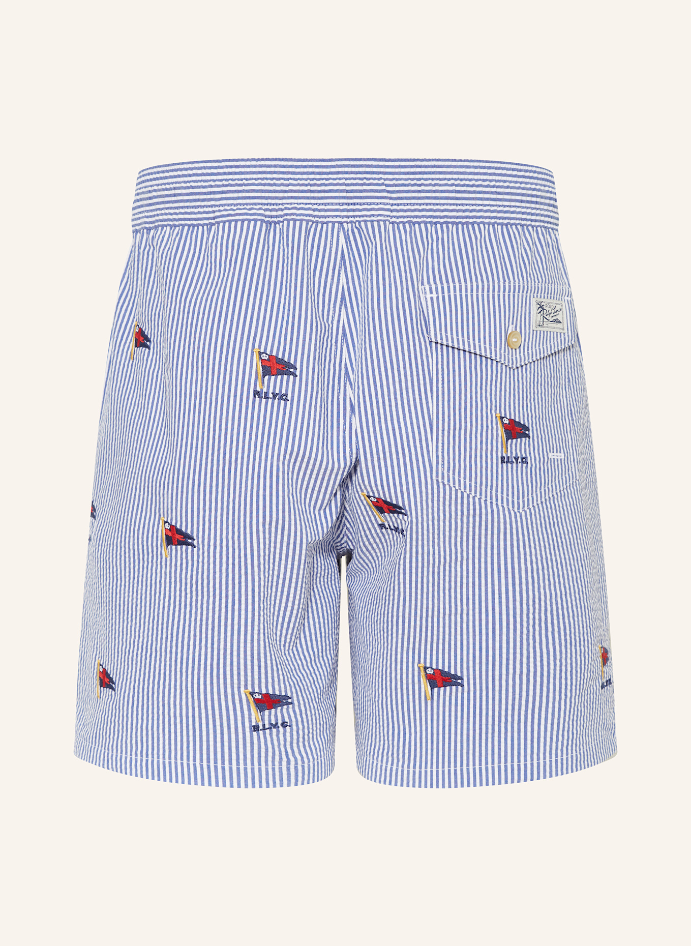 POLO RALPH LAUREN Badeshorts: WEISS / BLAU / ROT