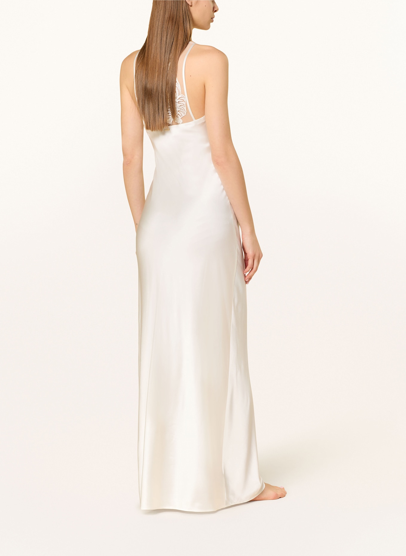 LIVY Negligé CASPIAN aus Satin: WEISS