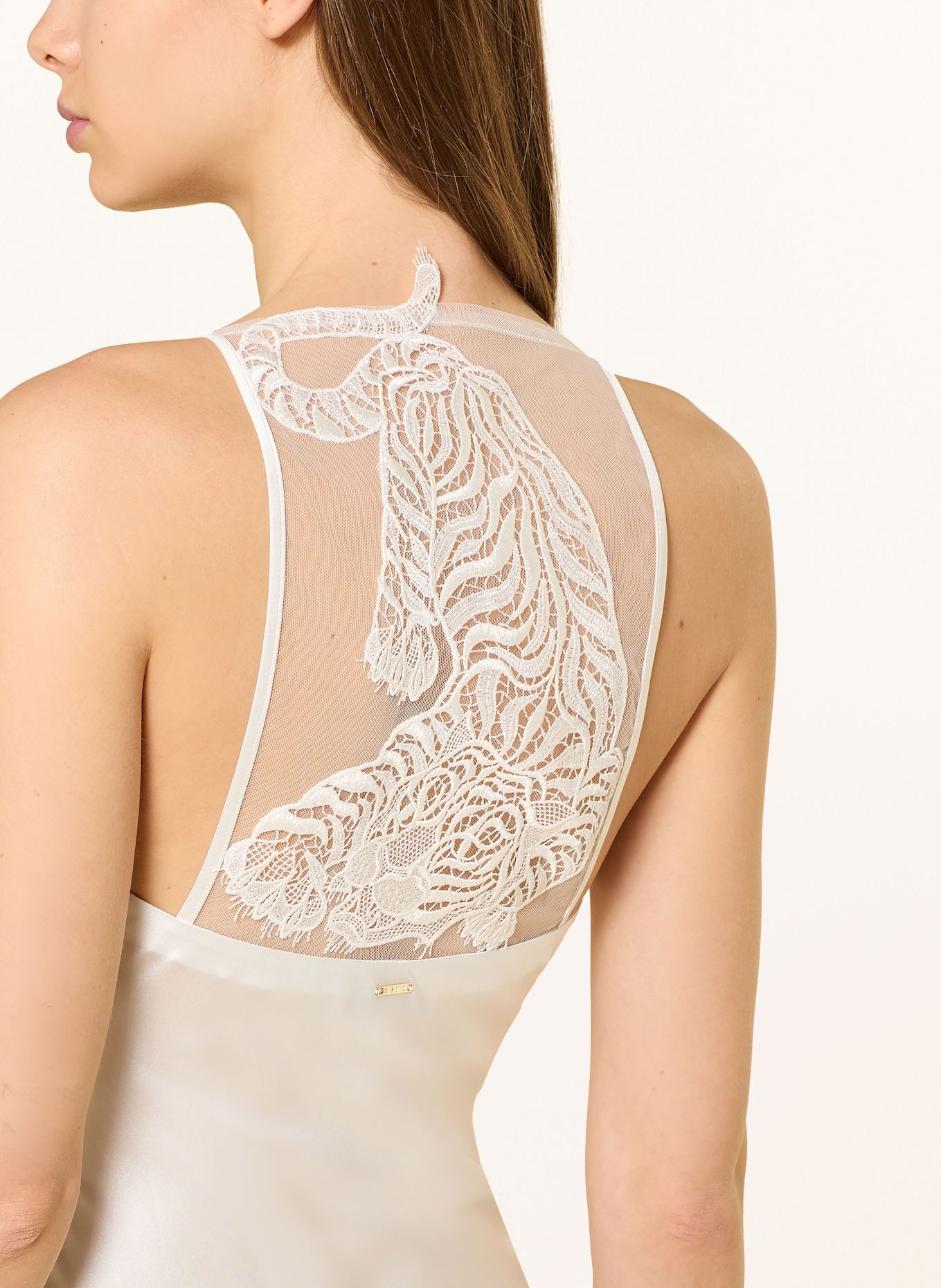 LIVY Negligé CASPIAN aus Satin: WEISS