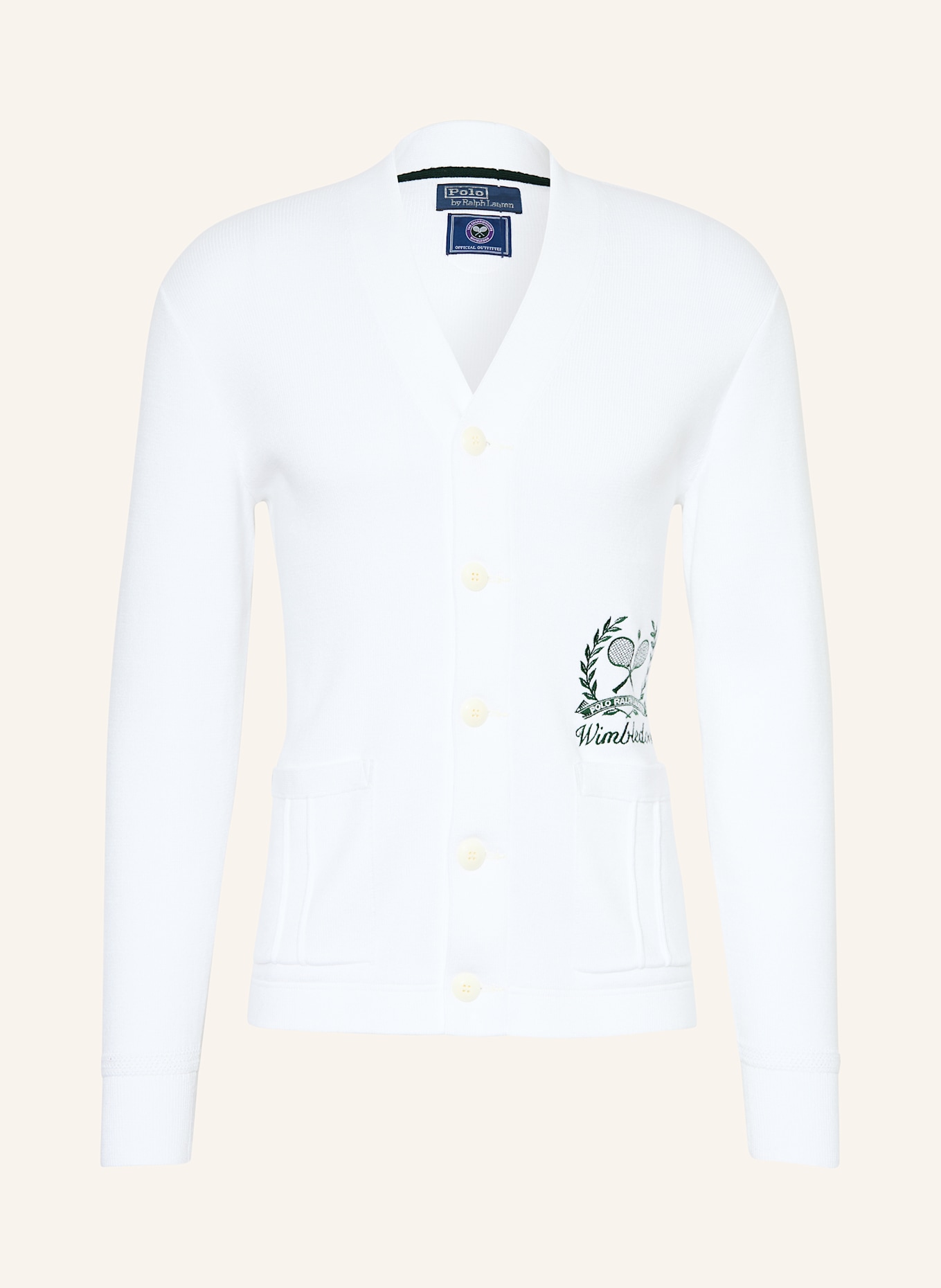 POLO RALPH LAUREN Strickjacke: WEISS