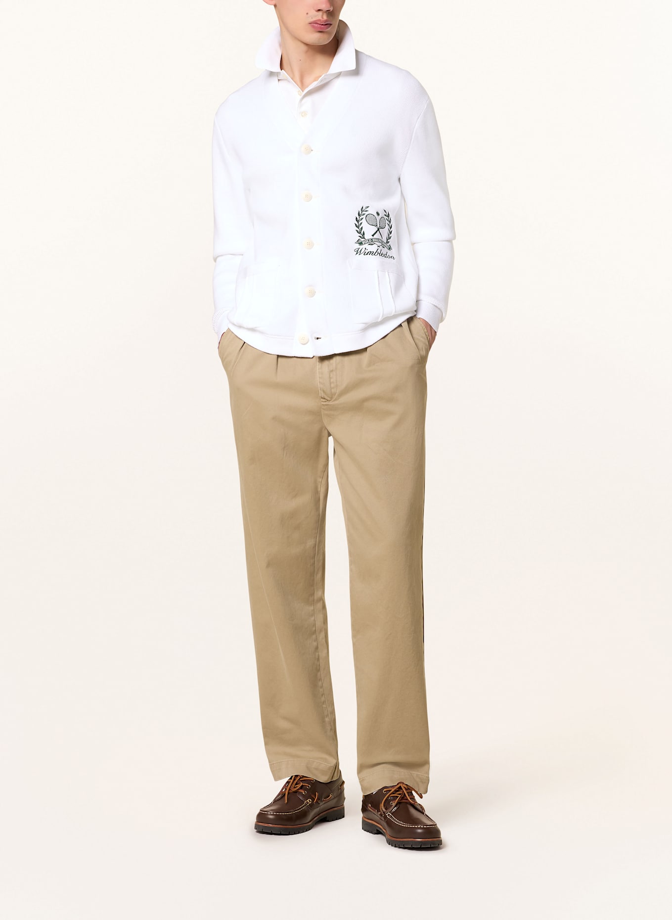 POLO RALPH LAUREN Strickjacke: WEISS