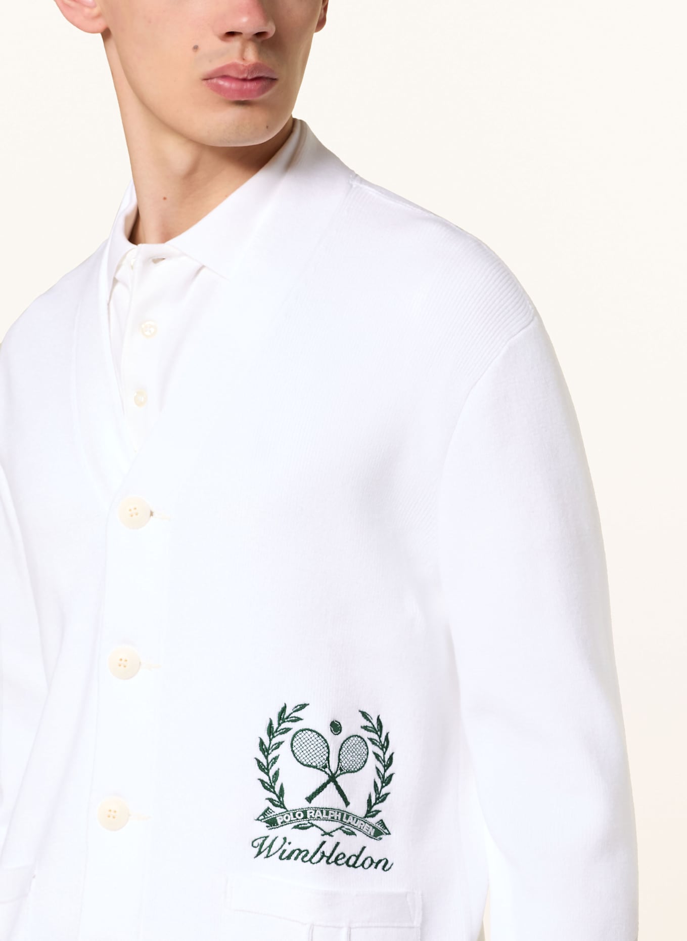 POLO RALPH LAUREN Strickjacke: WEISS