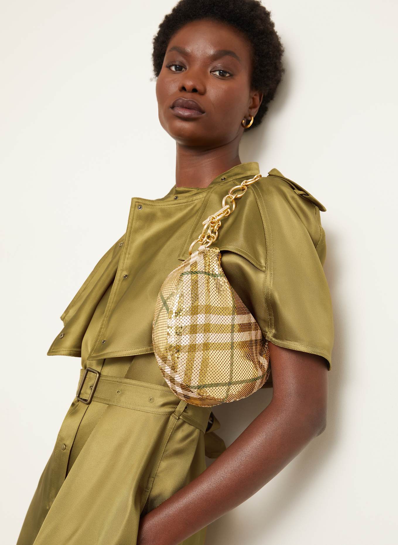 BURBERRY Handtasche CHAINMAIL EVE: GOLD / GRÜN / NUDE