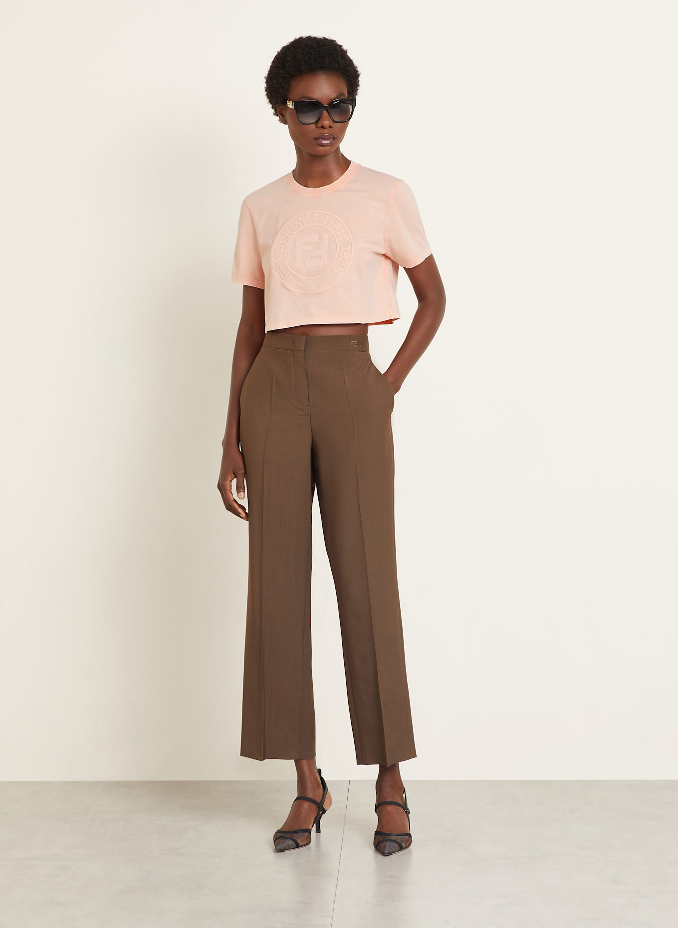 FENDI Cropped-Shirt: HELLROSA